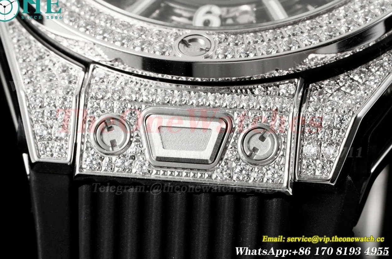 Diams Titanium Big Bang 44mm SS Diams Bezel BBF A1280 Rubber Unico 0421